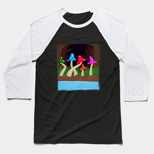 Enchanted Forest Baseball T-Shirt by PreZer0